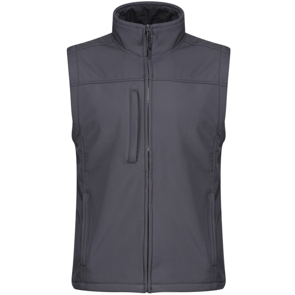 (M, Seal Grey) Regatta Mens Flux Softshell Bodywarmer / Sleeveless Jacket Water Repellent And Wind Resistant