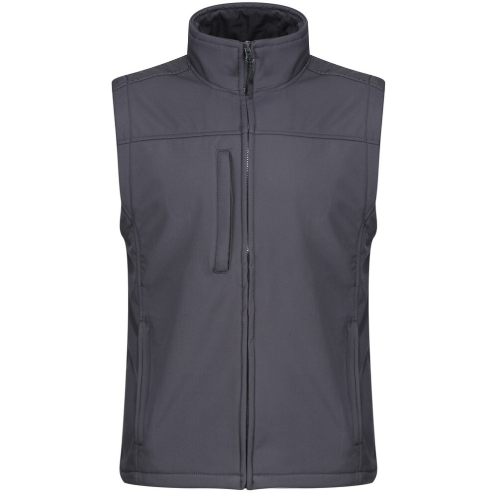 (XXXXL, Seal Grey) Regatta Mens Flux Softshell Bodywarmer / Sleeveless Jacket Water Repellent And Wind Resistant