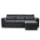 Miami Grey Fabric L Shaped Corner Sofa Bed With Storage 2