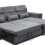 Miami Grey Fabric L Shaped Corner Sofa Bed With Storage 3