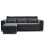 Miami Grey Fabric L Shaped Corner Sofa Bed With Storage 4