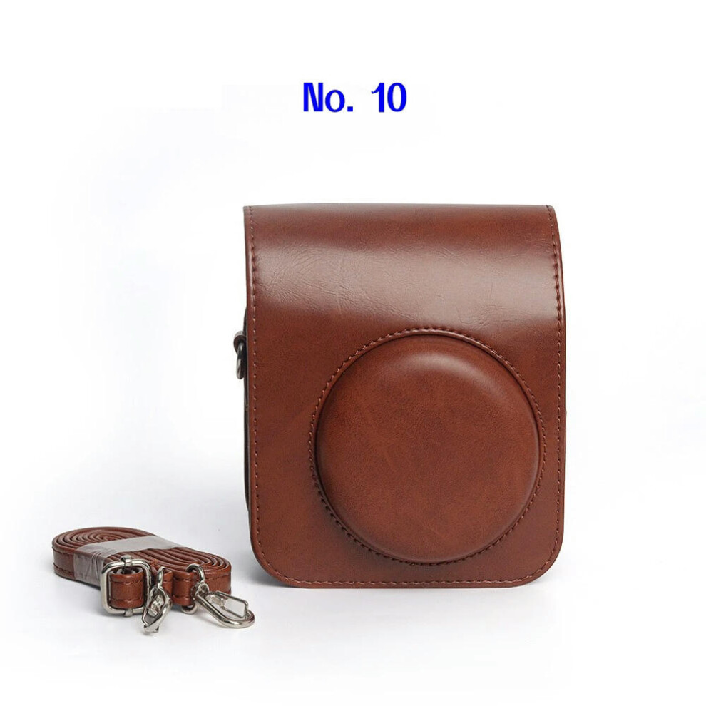 (No. 10) PU Leather Camera Bag For Fujifilm Instax Mini 12 Instant Camera Accessories Protective Camera Case With Adjust Shoulder Strap-image-OPC-PDTKZPN-NEW