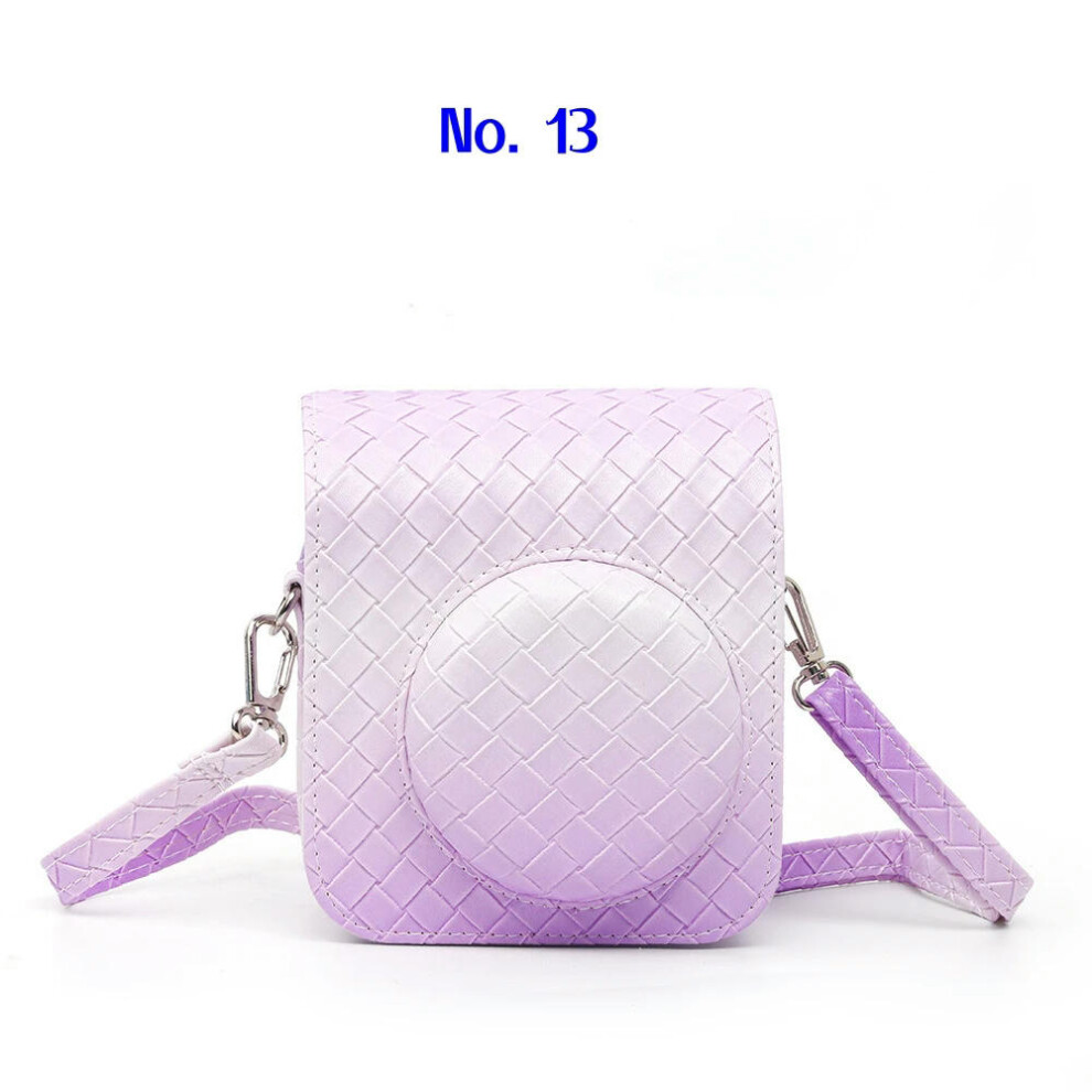 (No. 13) PU Leather Camera Bag For Fujifilm Instax Mini 12 Instant Camera Accessories Protective Camera Case With Adjust Shoulder Strap