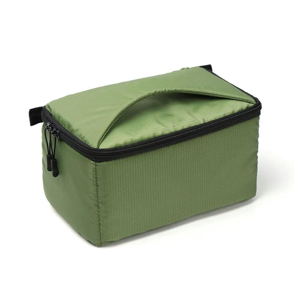 (Army Green) 1PC Portable Waterproof DSLR SLR Camera Bag Padded Partition Insert Case Cover For Canon Sony