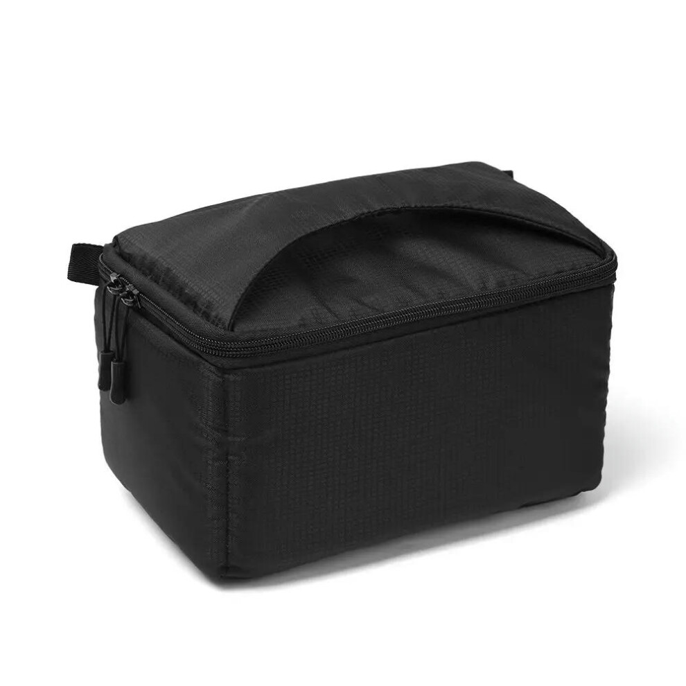 (Black) 1PC Portable Waterproof DSLR SLR Camera Bag Padded Partition Insert Case Cover For Canon Sony