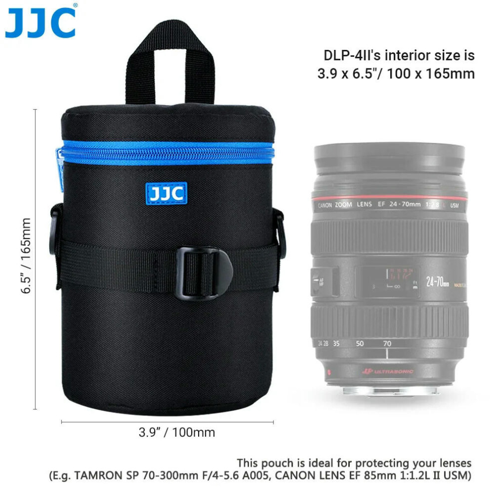 (DLP4II) JJC Luxury Camera Lens Bag Pouch Case for Canon Lens Nikon Sony Olympus Fuji DSLR Photography Accessories Shoulder Bag Backpack