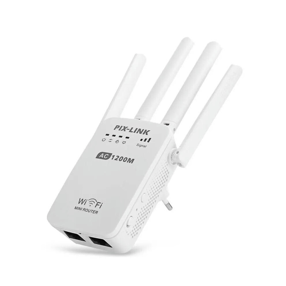 (AU Plug, White) 5G WiFi Repeater Amplifier Home Wi-fi Signal Booster 1200Mbps WPS Router Wi Fi Long Range Extender Wireless Internet Amplifier