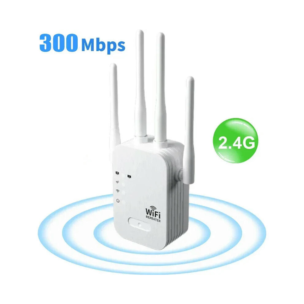 (300Mbps 4 antenna, US PLUG) 1200Mbps WiFi Repeater Wireless Extender WiFi Booster 5G 2.4G Dual-band Network Amplifier Long Range Signal WiFi Router H