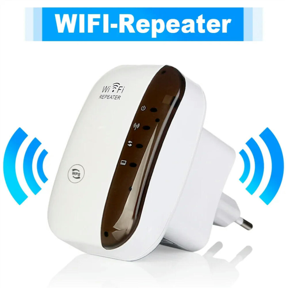 (EU Plug, White) Wifi Signal Booster Wireless Wifi Repeater 300Mbps Range Extender 802.11N/B/G Network Wifi Router for Home Office Enterprise