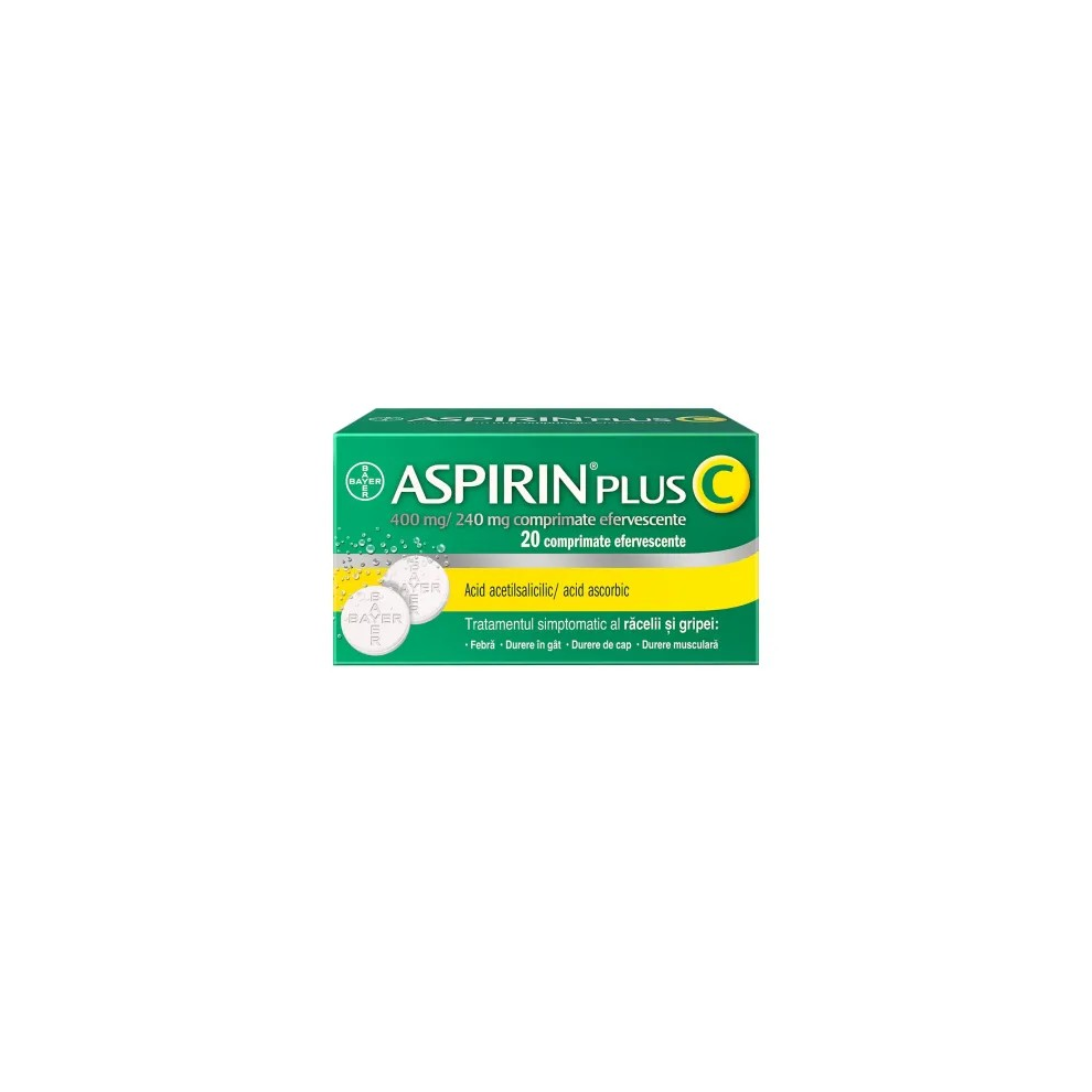 Aspirin Plus C, 400 mg/240 mg, 20 effervescent tablets, Bayer