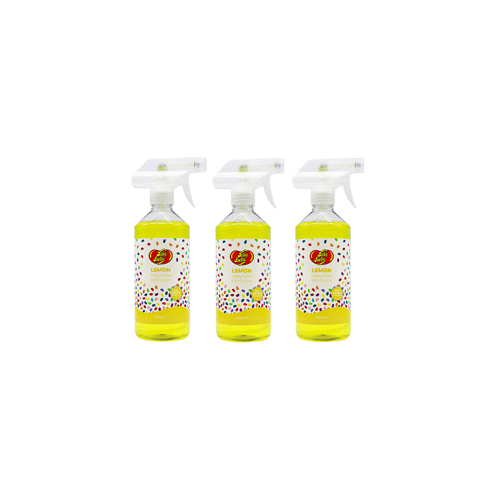 Jelly Belly Lemon Scented Disinfectant Trigger Spray Kill Bacteria 3x 500ml