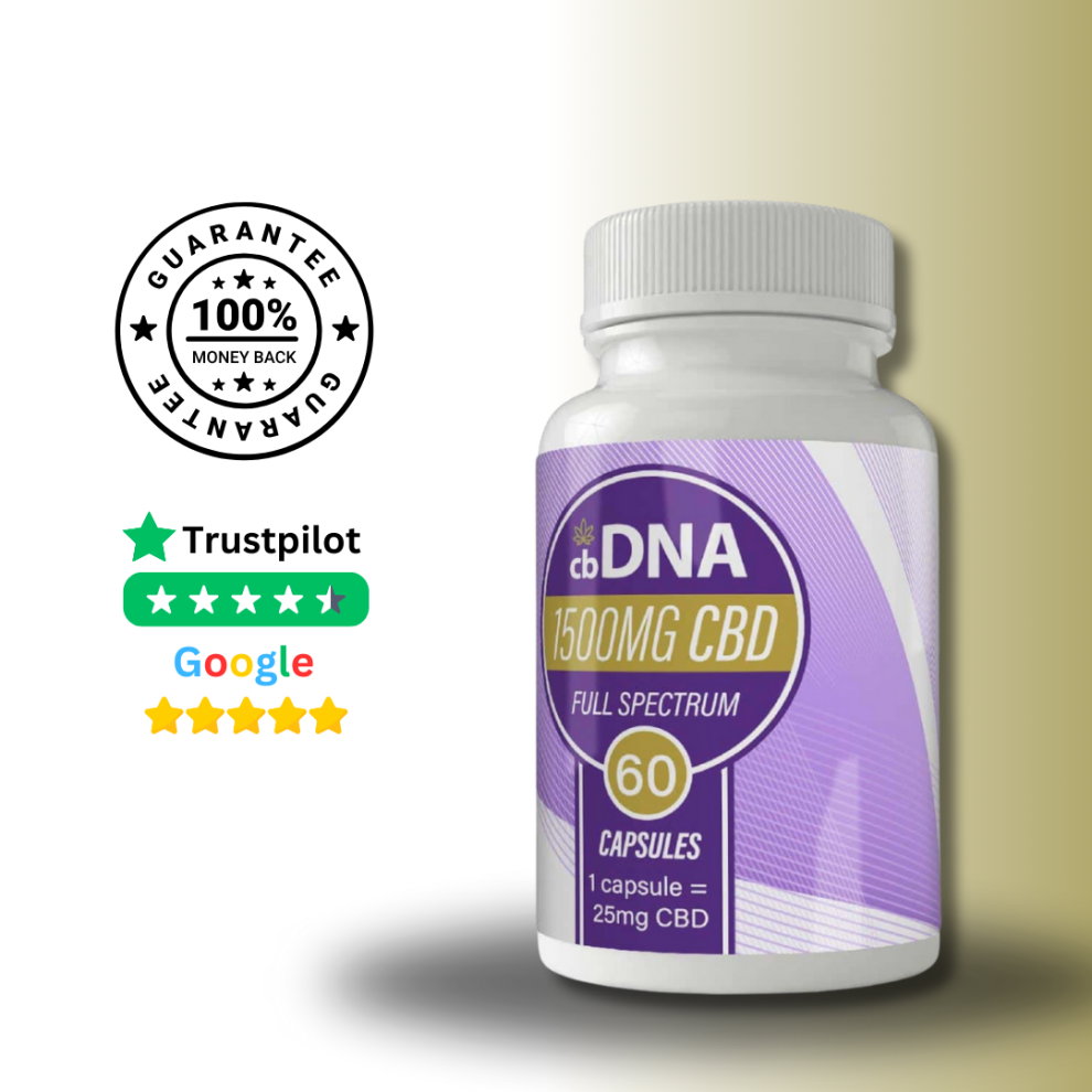 cbDNA 1500MG Full Spectrum CBD Capsules - Lab Certified - Licensed