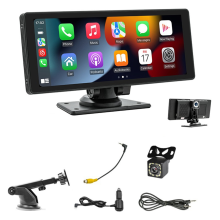 Portable Wireless Carplay Car Stereo with Dash Cam