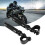 1Pair Motorcycle Highway Engine Guard Crash Bar Foot Pegs Black 3