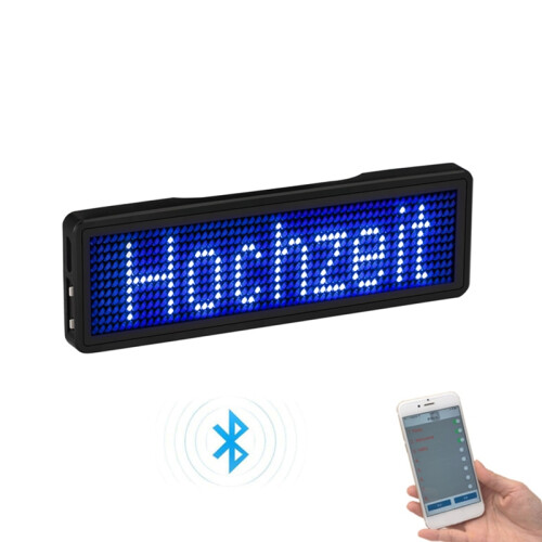 Bluetooth LED Name Badge Rechargeable Light Sign Display LED,Type 5 1
