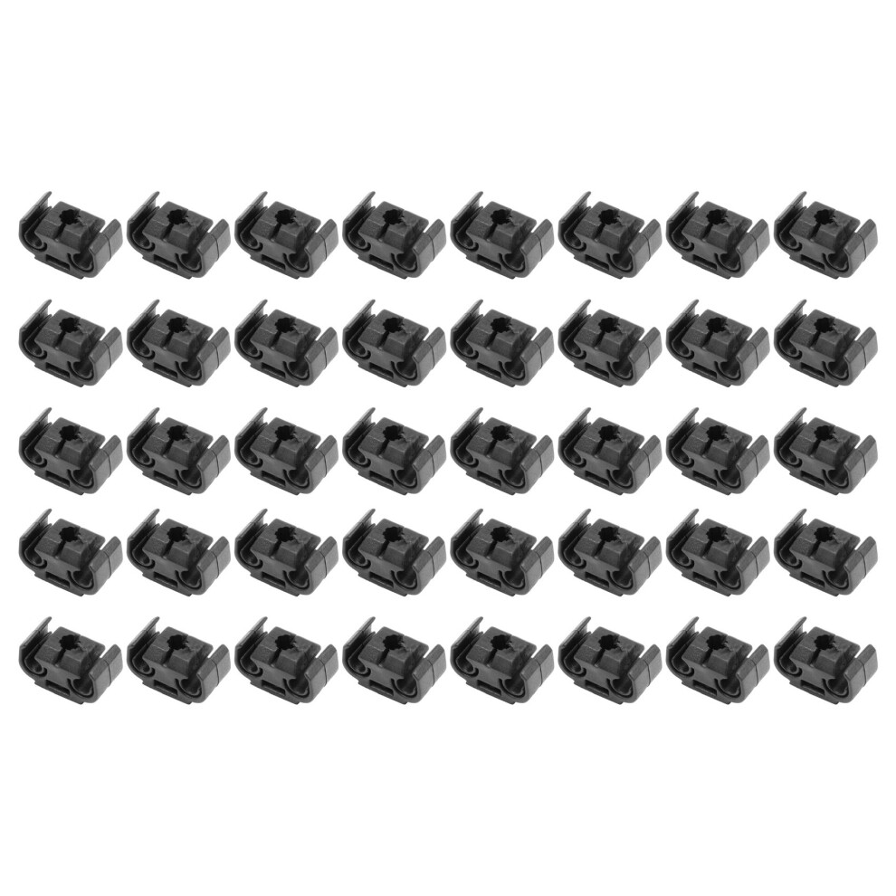 40Pcs 2 Point Brake Pipe Line Retaining Clip 811611797 4.75Mm Black 4851529447717