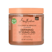 SheaMoisture, Definiujący Gel Stylingowy, Kokos i Hibiskus + Flaks, 15 oz (425 g)