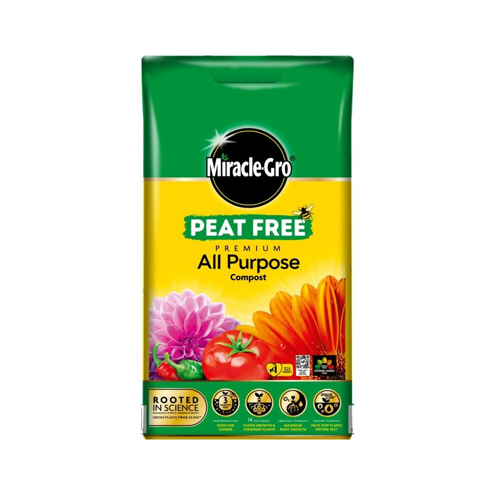 Miracle-Gro - Premium All Purpose Peat Free Compost - 10L