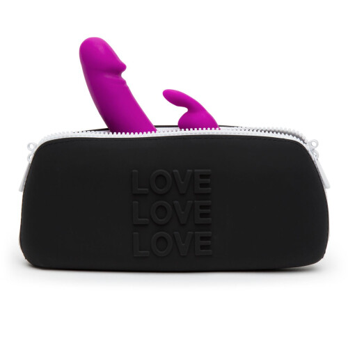 Happy Rabbit LOVE Storage Zip Bag Medium Black 2
