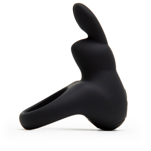 Happy Rabbit Rechargeable Vibrating Rabbit Cock Ring - Black 1