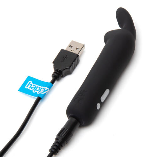 Happy Rabbit Rechargeable Vibrating Bullet - Black 2