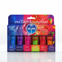 KIT DE LUBRIFIANTS VITAL & FRUITY POUR LA PEAU - 6 x 12 ML