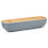 Bread Bin with Bamboo Lid/Chopping Board Handles 40 x 12.2 x 8.5 cm Grey 1