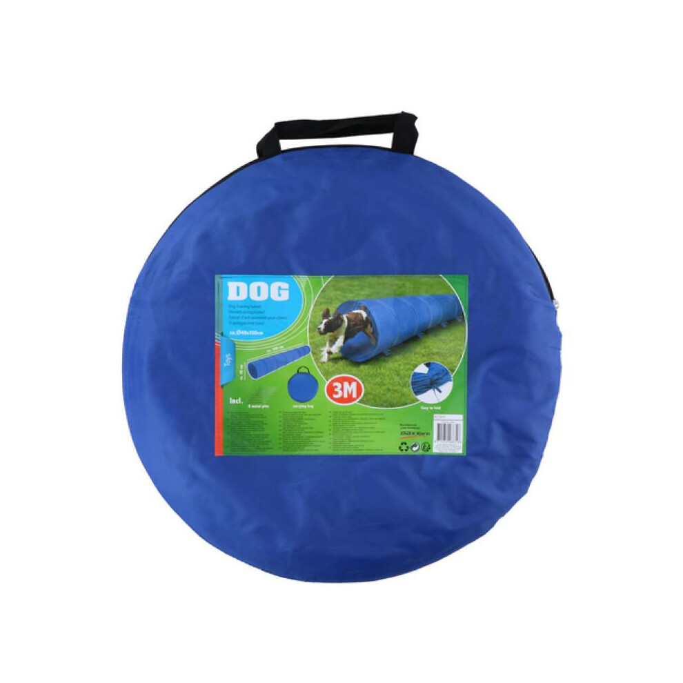 Dog Training Tunnel 3M  with Carrying Bag and Ground Pins