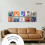 Hudson Hifi LP Vinyl Record Wall Display 6 Pack Grey 6
