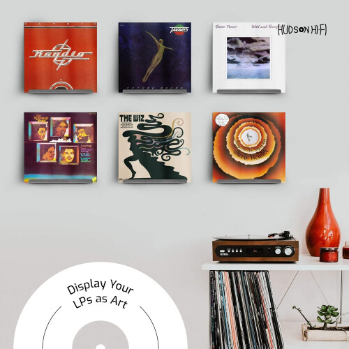Hudson Hifi LP Vinyl Record Wall Display 6 Pack Grey 2