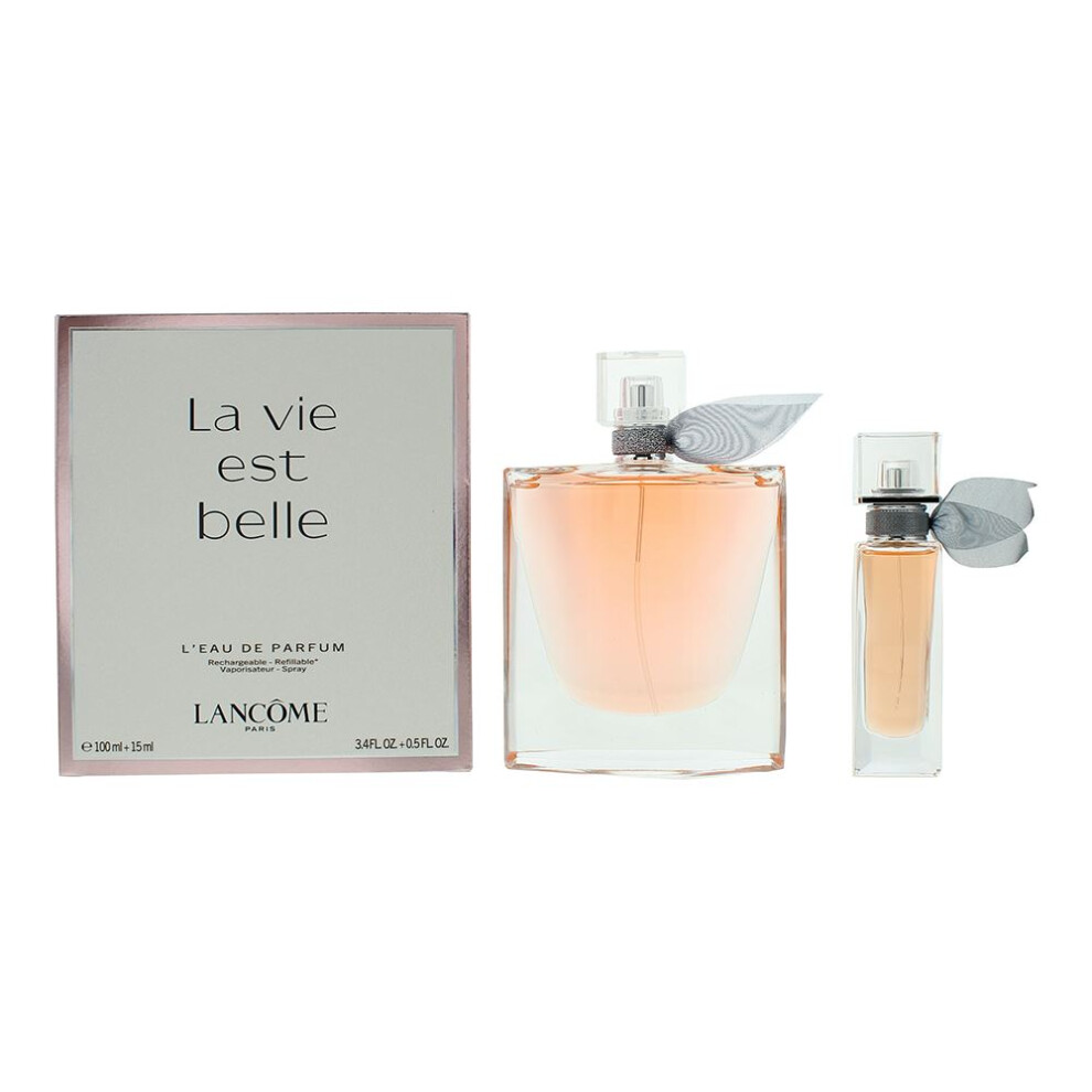 Lancome La Vie Est Belle Gift Set 100ml EDP Spray + Eau de Parfum 15ml