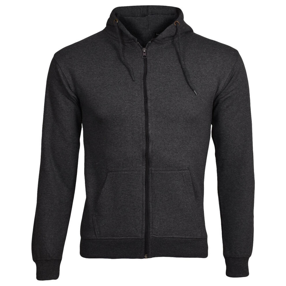 True Face (Charcoal - Same Cord, Uk 9 - 10 Years) Girls Boys Full Zip School Hoodie With Same Cord