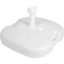 44cm Square White Plastic Garden Parasol Base 16kg Sand/Water Fillable