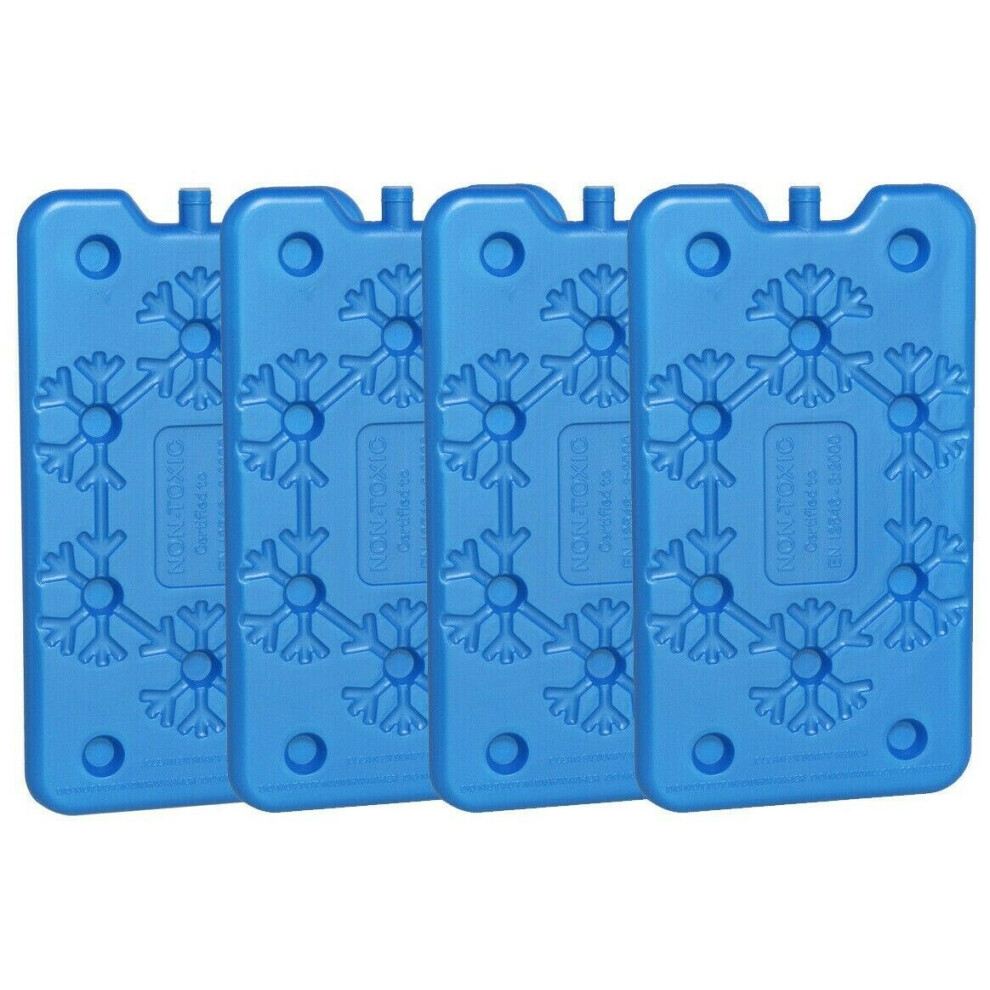 4-Pack 400ml Ice Packs Reusable Plastic Freezer Ice Brick Blocks for Cooler Bag
