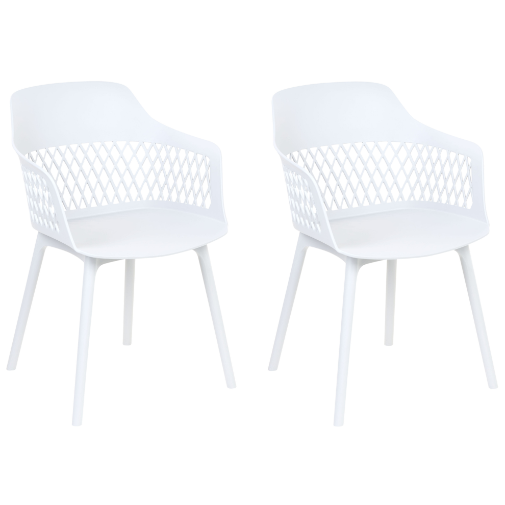 Set of 2 Dining Chairs ALMIRA White