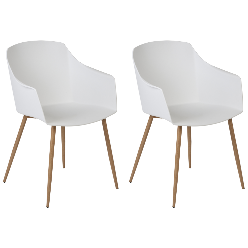 Set of 2 Dining Chairs FONDA II White