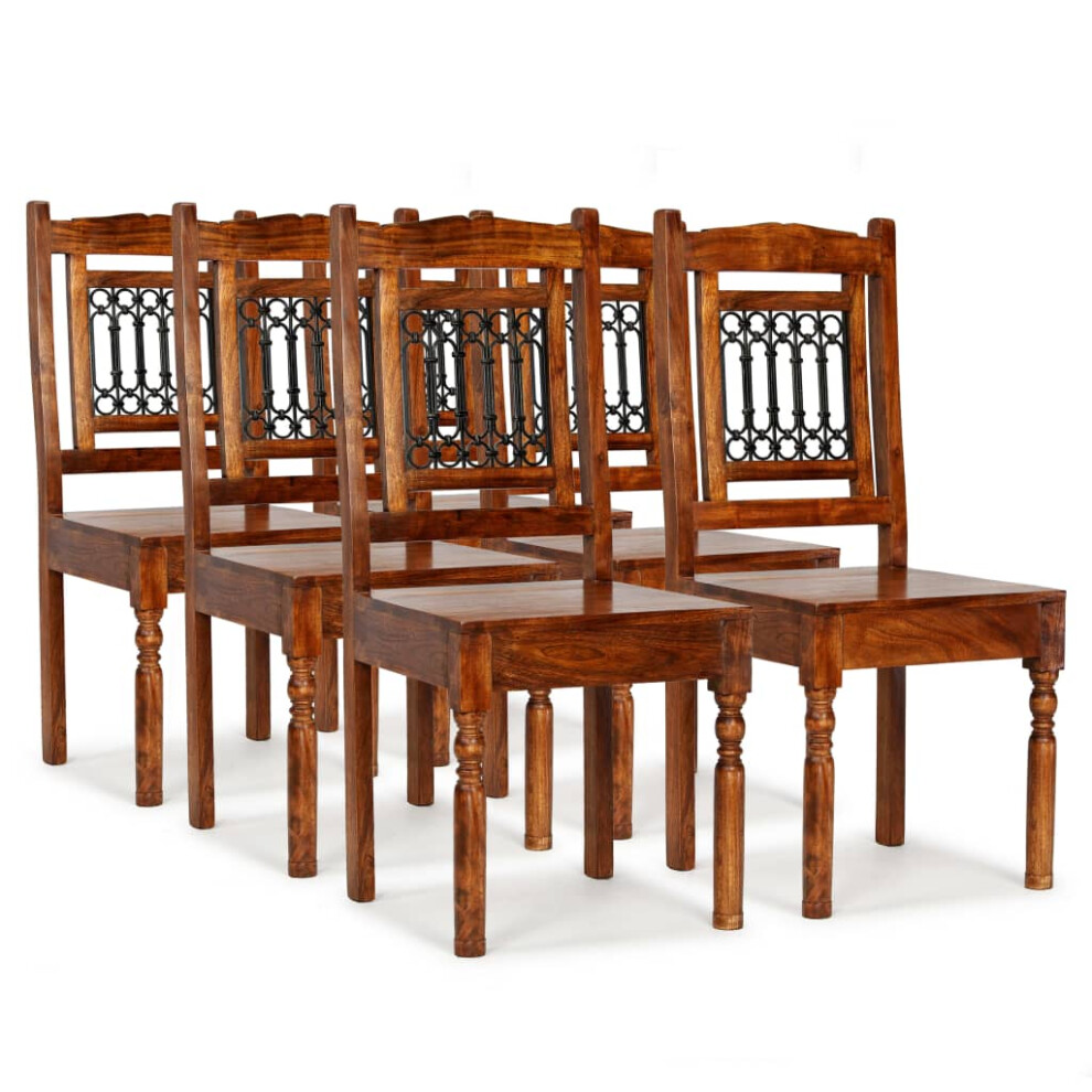 (6 pcs) vidaXL Dining Chairs Office Dining Room Seat Kitchen Dinner Chair Solid Wood