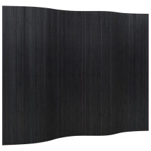 vidaXL Paravent Schwarz Breite 250 cm Höhe 165 cm Bambus
