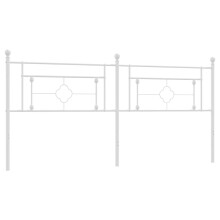 (white, 193 cm) vidaXL Metal Headboard Bedroom Home Decorative Bed Header Metal Bed Headboard