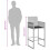 VidaXL vidaXL Garten-Barhocker 2 Stk. Grau Poly Rattan 10
