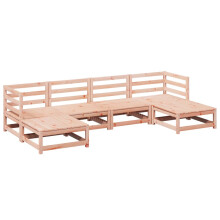 vidaXL Garden Sofa Set 6 Piece Outdoor Sofa Corner Sofa Solid Wood Douglas Fir