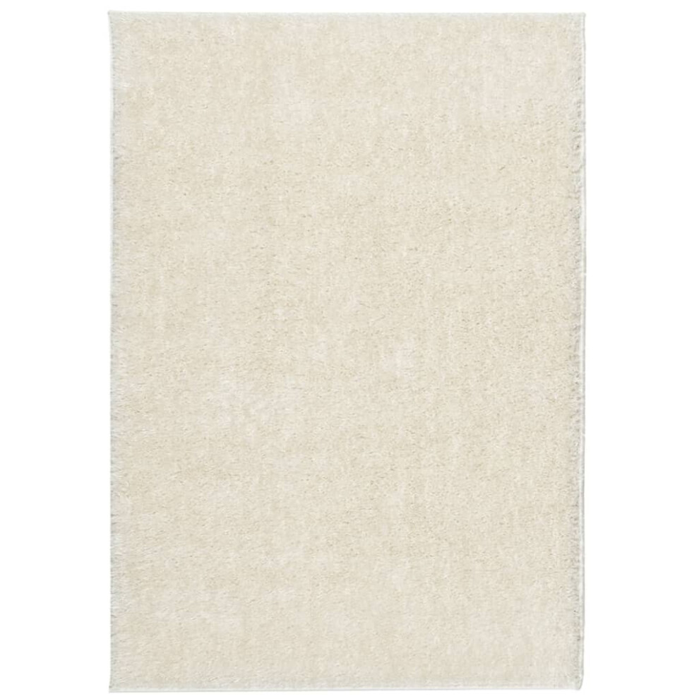 vidaXL Rug Shaggy Rug Fluffy Area Rug Soft ISTAN High Pile Shiny Look Cream