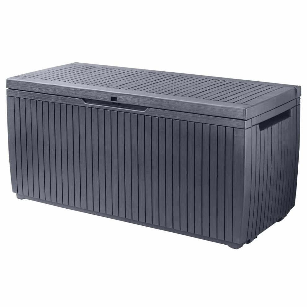 Keter Garden Storage Box Springwood 305L  Outdoor Entryway Trunk Chest Bench