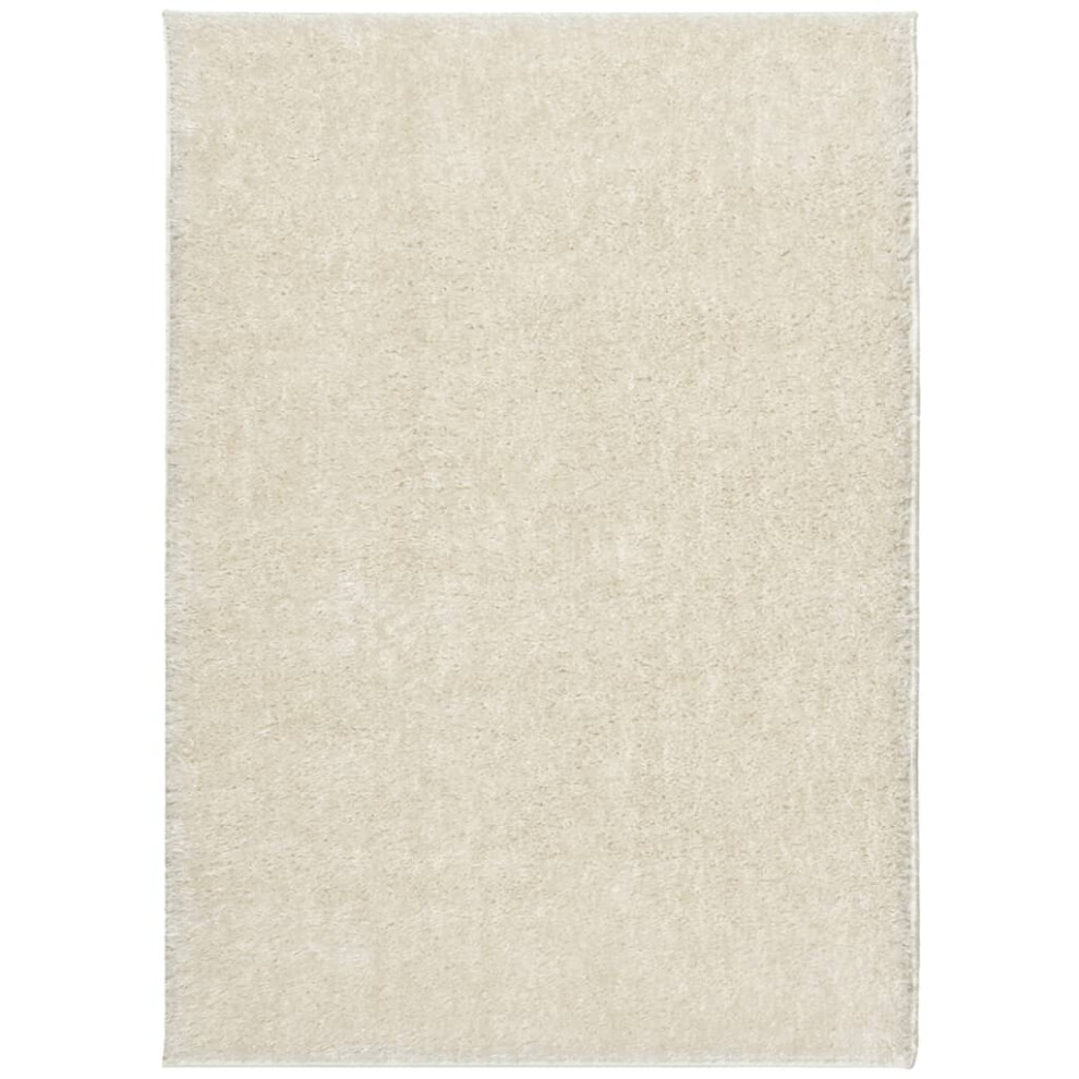 vidaXL Rug Shaggy Rug Fluffy Area Rug Soft ISTAN High Pile Shiny Look Cream