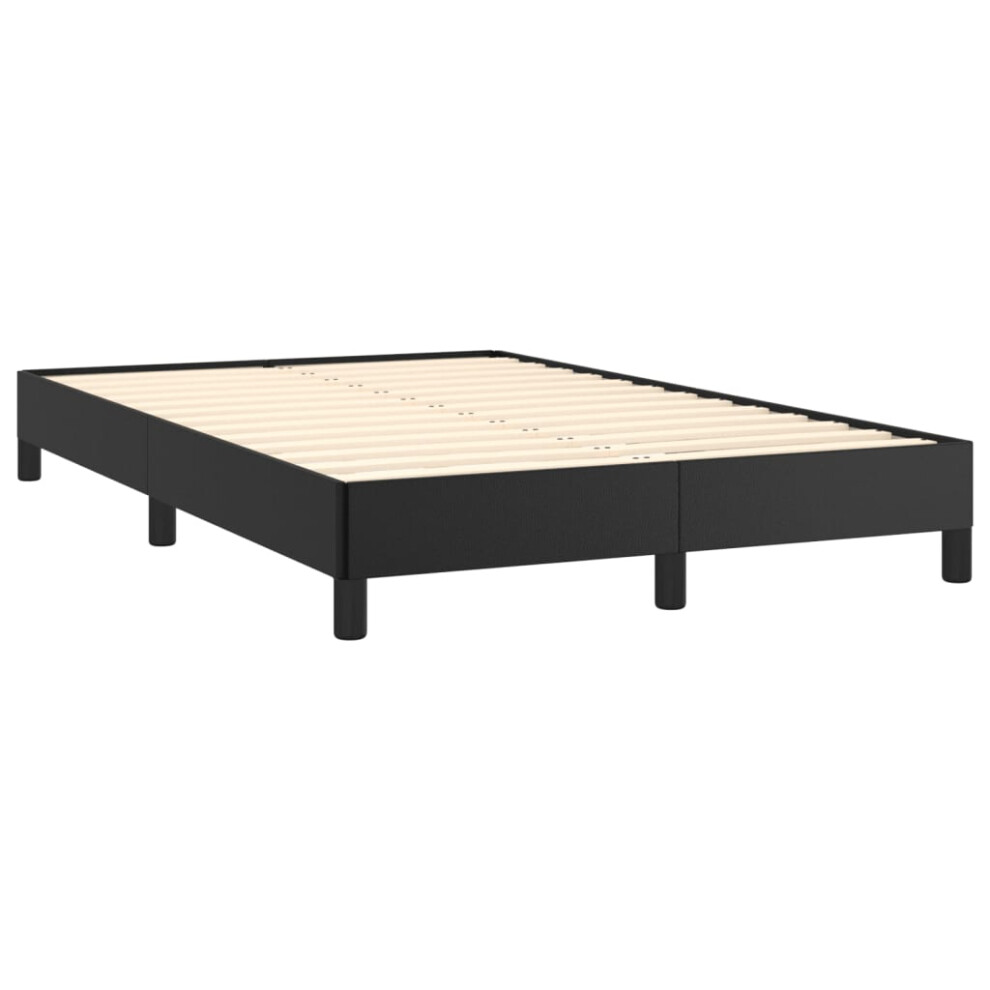 vidaXL Bed Frame Bed Base Bedstead Black 120x190 cm Small Double Faux Leather