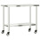 VidaXL vidaXL Kitchen Work Table with Wheels Prep Catering Table Stainless Steel 7