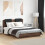 VidaXL vidaXL Bed Frame with Headboard Bed Brown Oak Small Double Engineered Wood 3