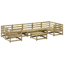 vidaXL Garden Sofa Set 8 Piece Outdoor Sofa Corner Sofa Impregnated Wood Pine