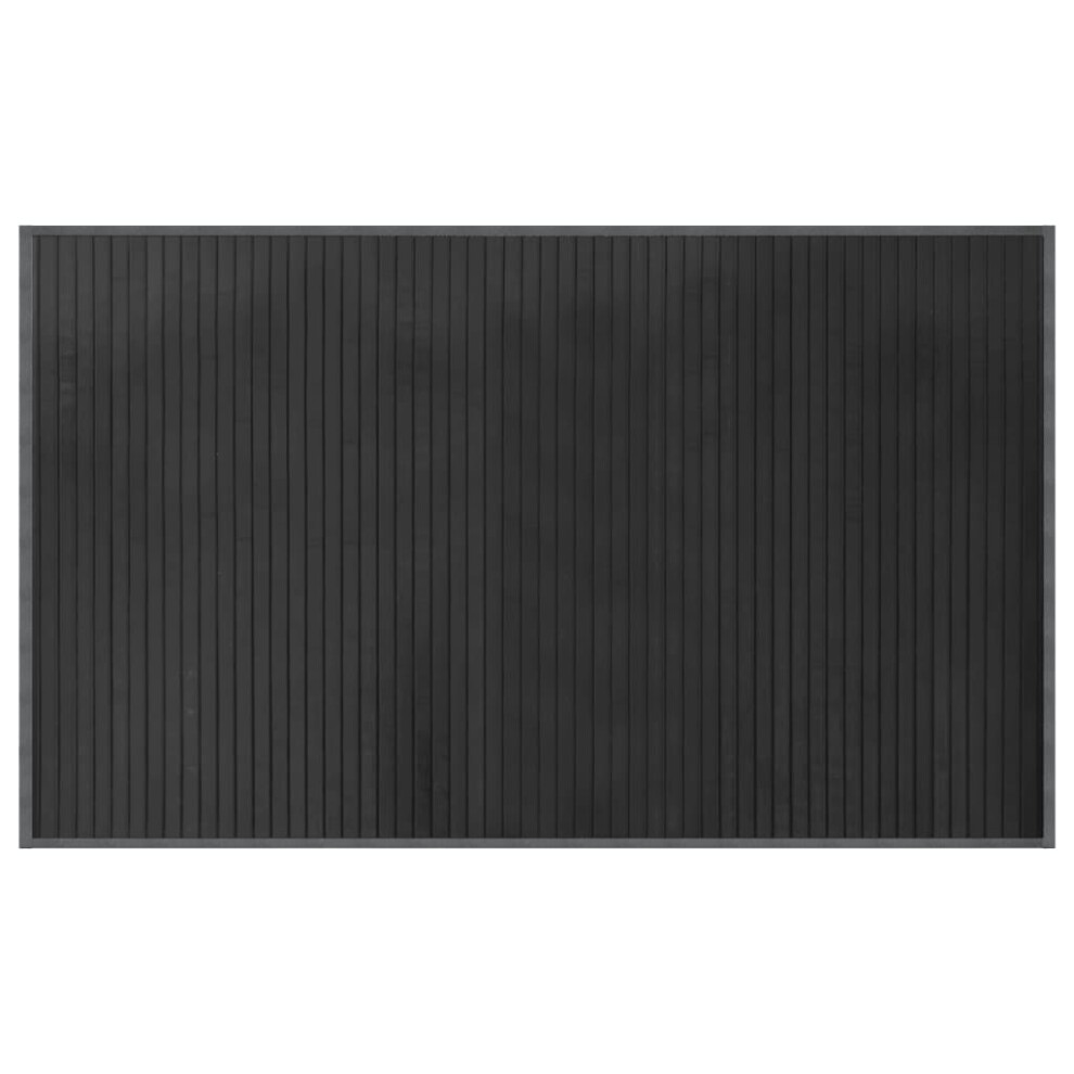 vidaXL Rug Floor Mat Area Rug Hallway Carpet Runner Rectangular Grey Bamboo
