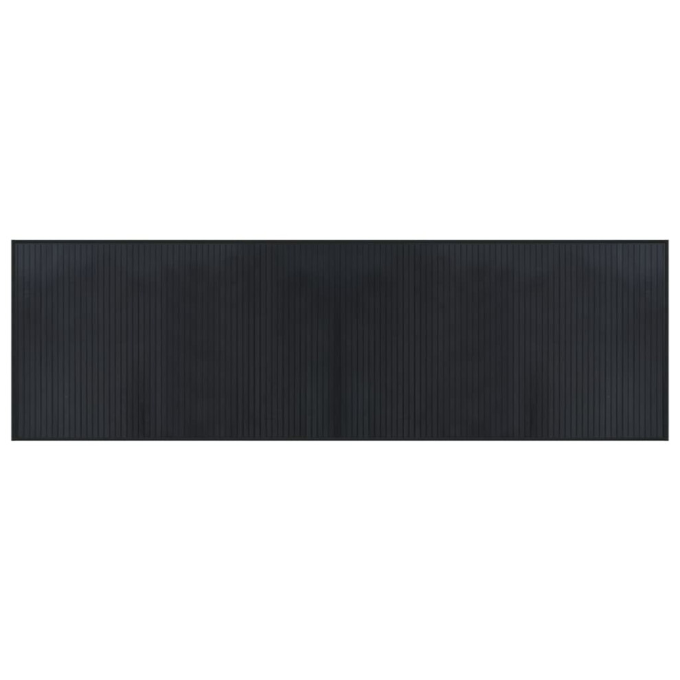 vidaXL Rug Floor Mat Area Rug Hallway Carpet Runner Rectangular Black Bamboo